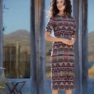 Pendleton Stella Geometric Ikat Print Sheath Dress - Size 6
